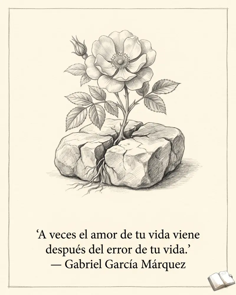 Frase ilustrada sobre el amor acabado