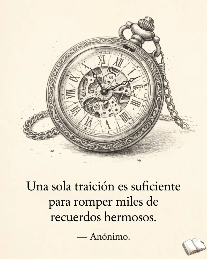Frase ilustrada sobre la traición