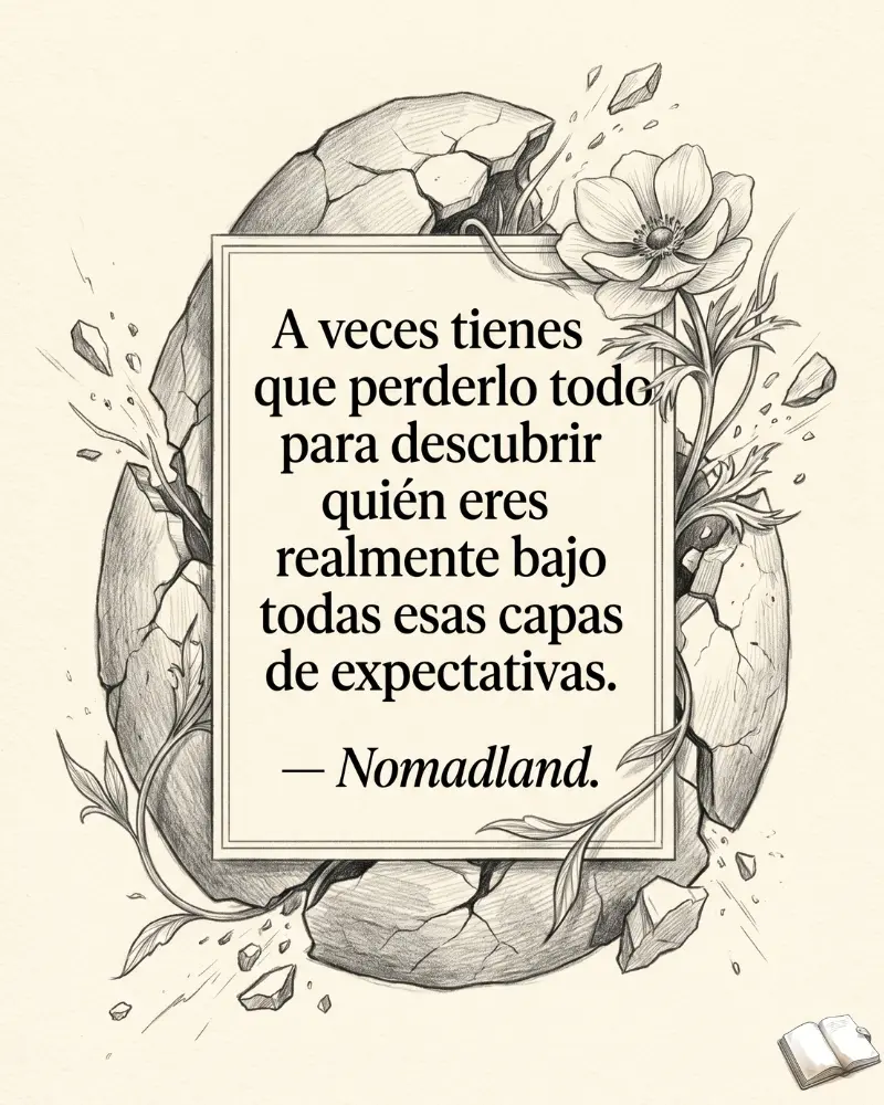 Frase introspectiva con una flor naciendo.