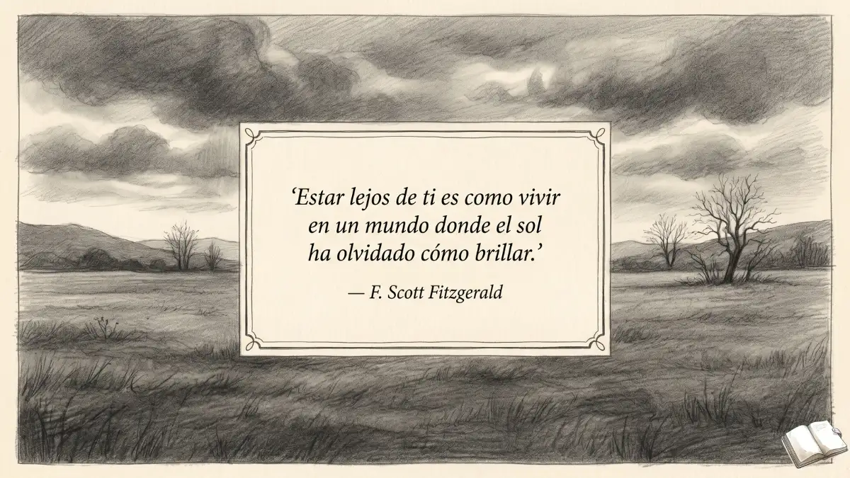 Frase melancólica con un sol oculto.
