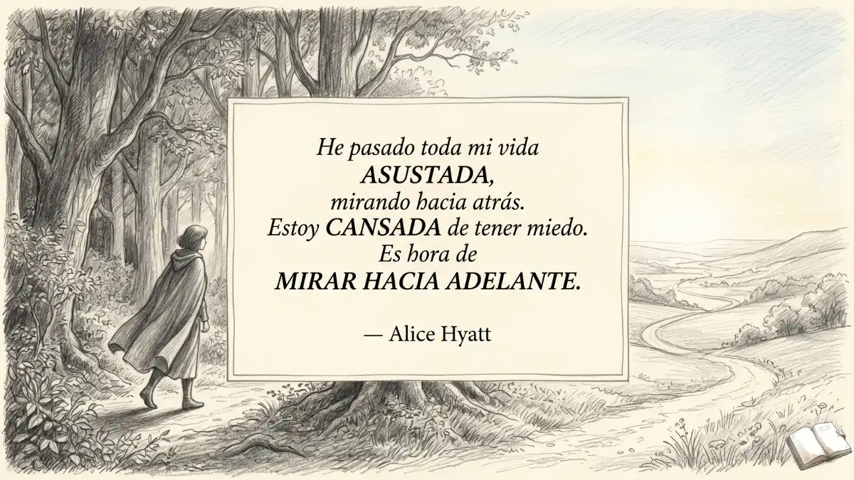 Frase valiente con un horizonte abierto.