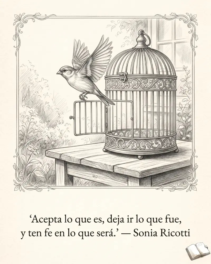 Frase ilustrada sobre la aceptación