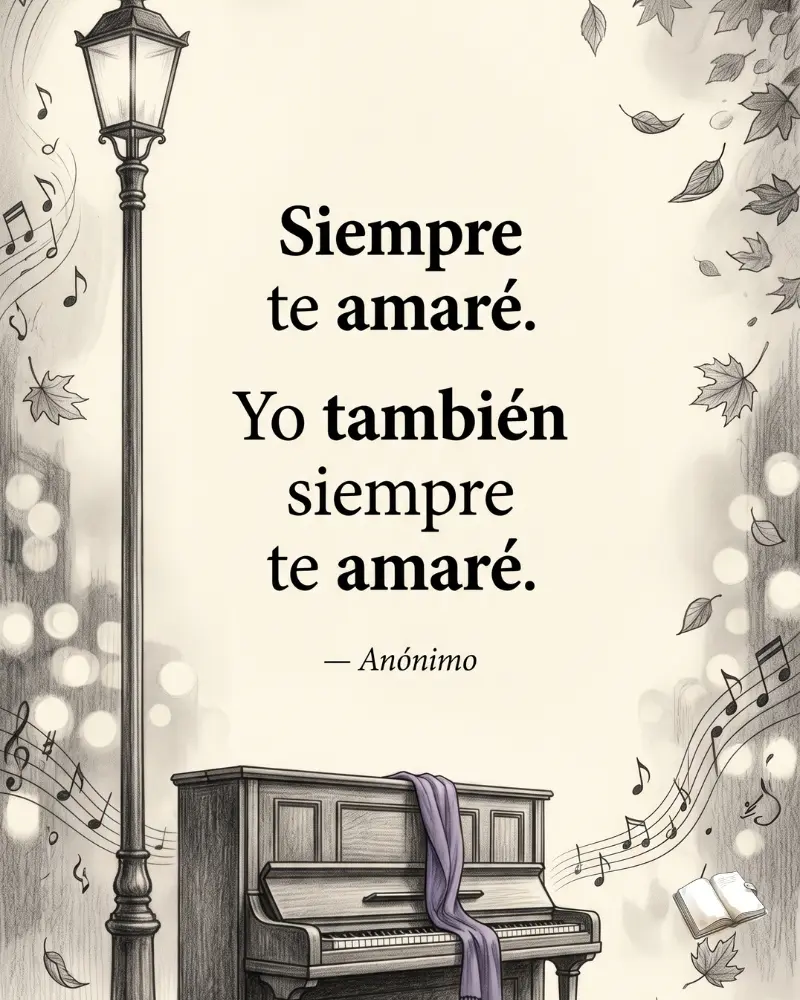 Frase de amor con bufanda violeta.