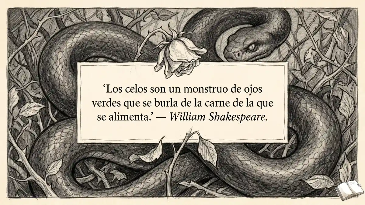 Frase oscura con serpiente acechando.