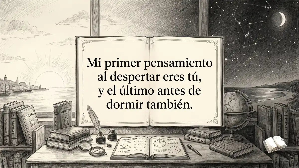 Frase de amor entre día y noche.