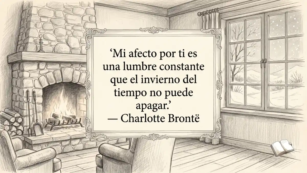 Frase cálida frente a invierno gélido.