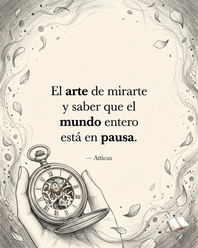Frase sobre pausa y arte.