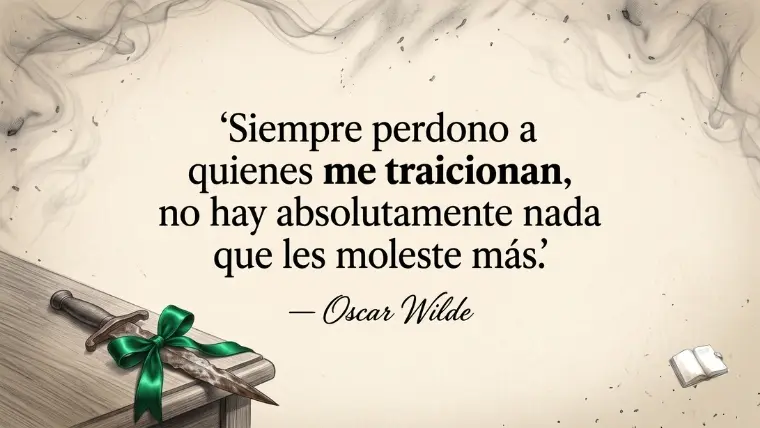 Daga y lazo con frases ironicas de desamor